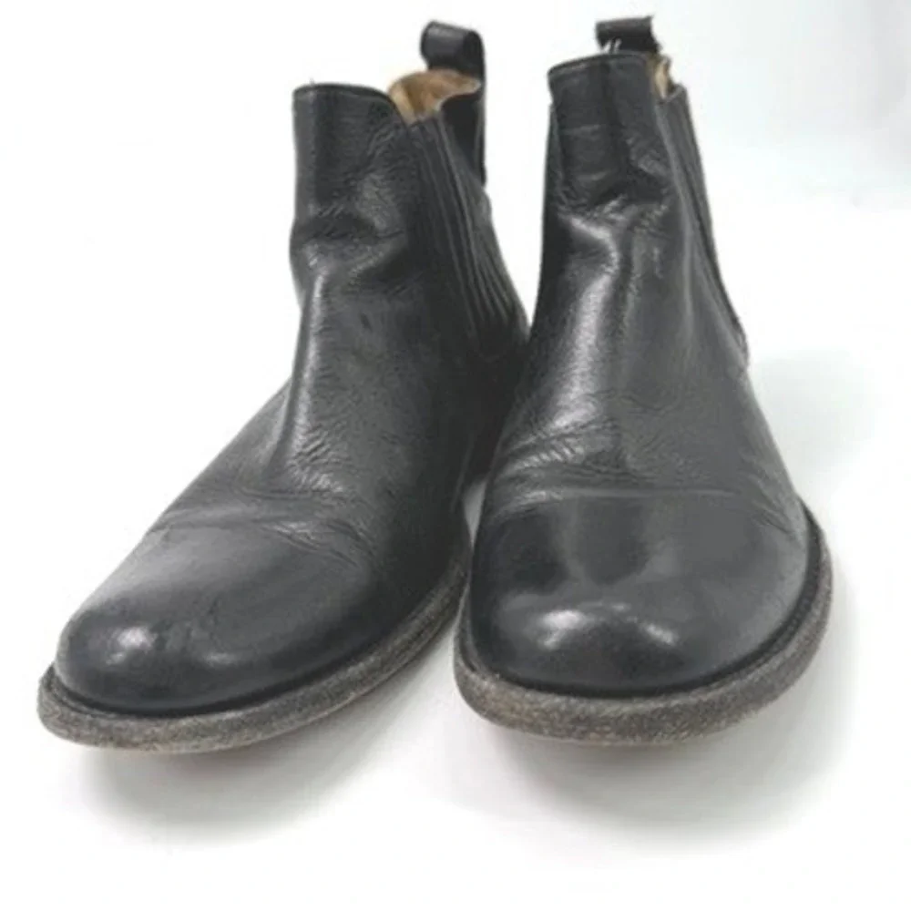 Frye Phillip Chelsea Boots Women 8 Black Leather Indie Western Goth Grunge Moto